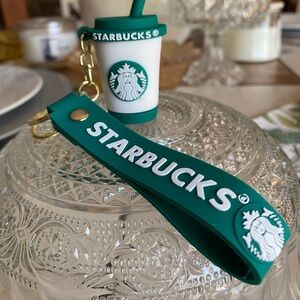 Starbucks Teal Keychain